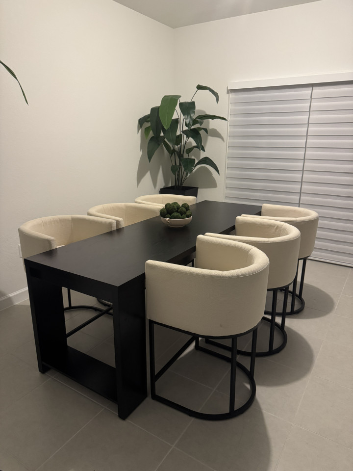 86" Dining Table, Farmhouse Kitchen Dinner Table For 8-10 People