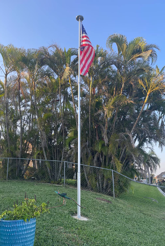 Silver Telescoping Flagpole