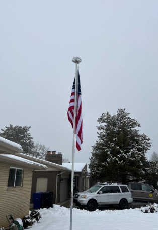 Silver Telescoping Flagpole