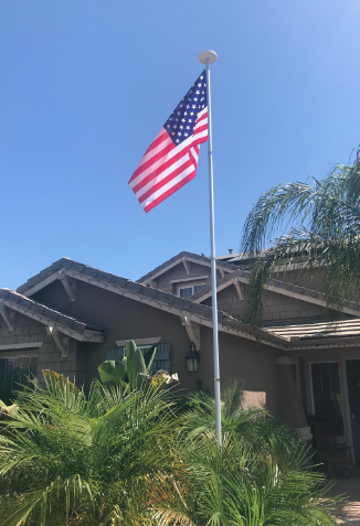 Silver Telescoping Flagpole